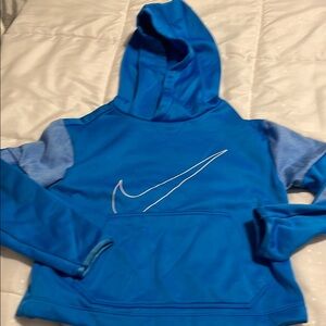 Nike Blue Athletic Hoodie Sweatshirt with Swoosh